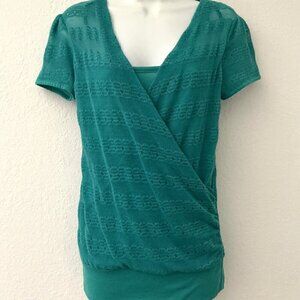 Y2K DEB KNIT V NECK ATTACHED UNDER TOP